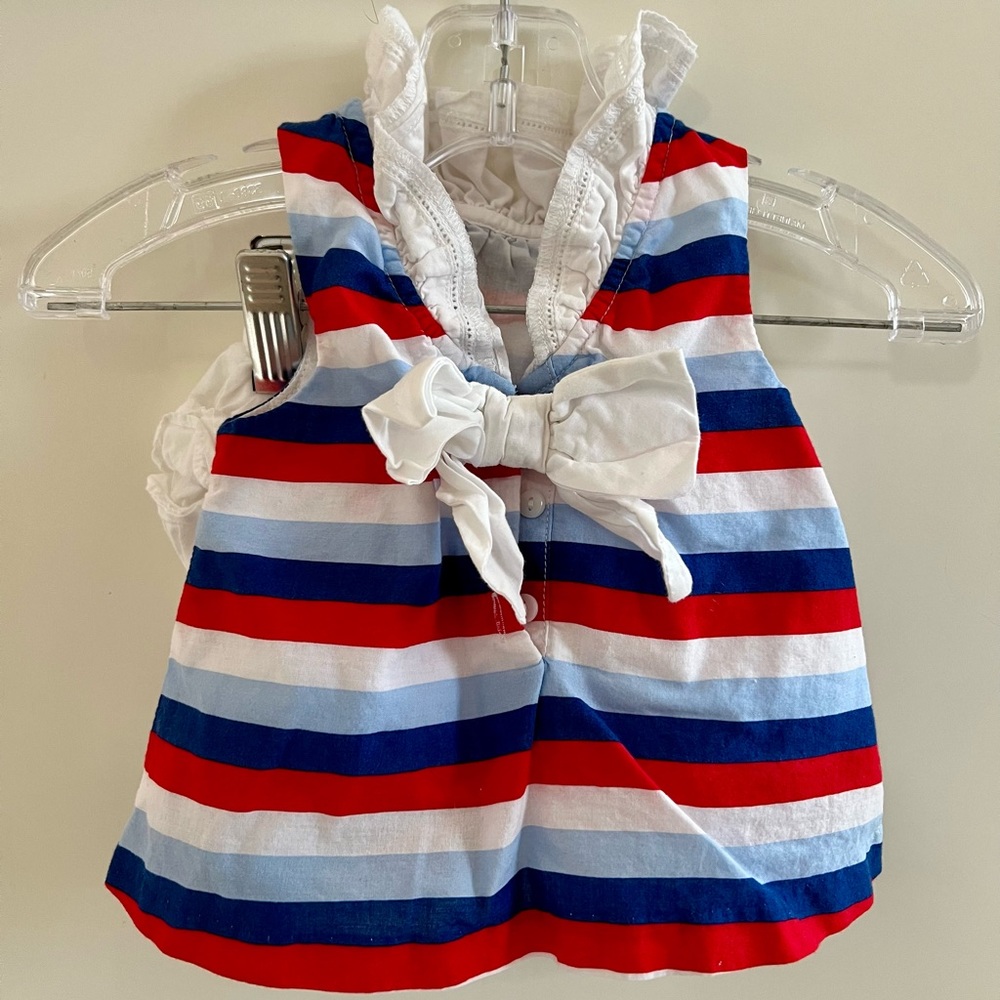 Janie and Jack - Red, White, Blue Matching Set 0-3m